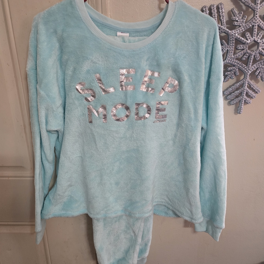 Justice Light Blue 'Sleep Mode' Long Sleeve Tee